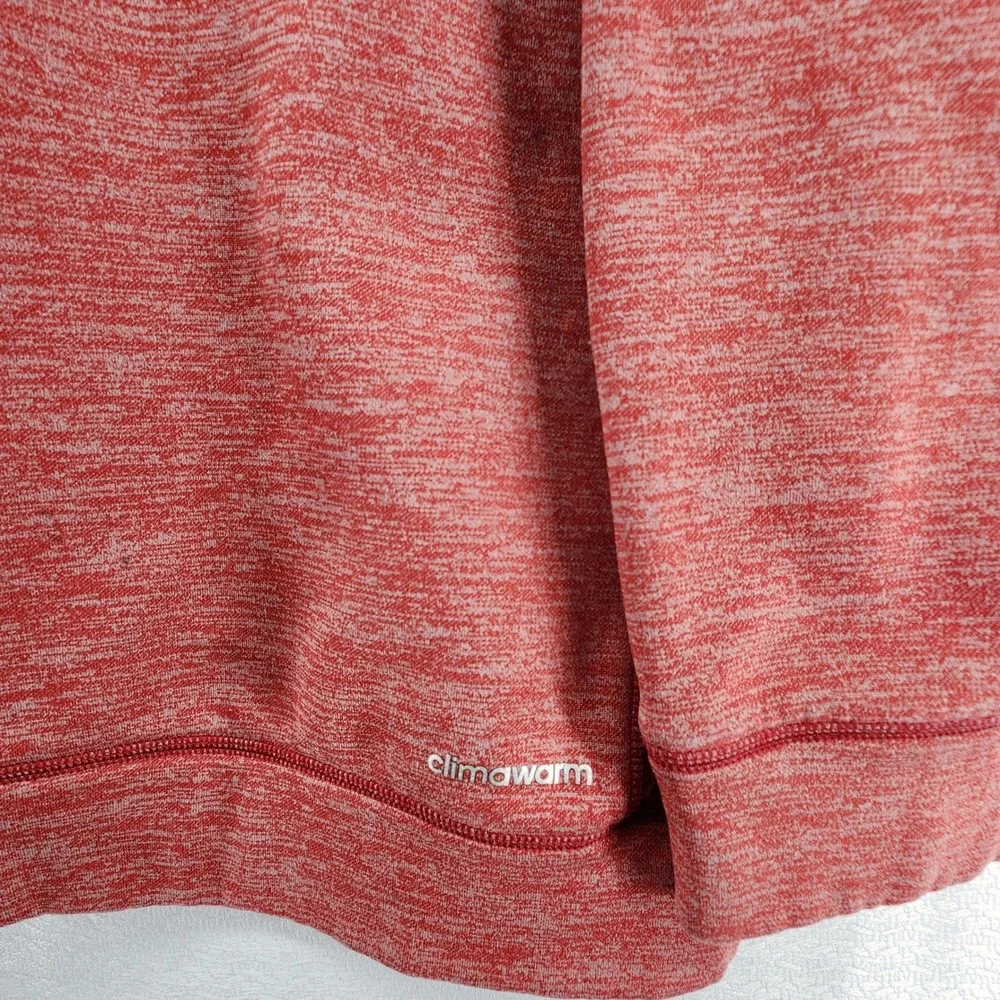 Adidas 3XL Red Wisconsin Badgers Quarter Zip Pullover Climawarm NCAA Sporty Big
